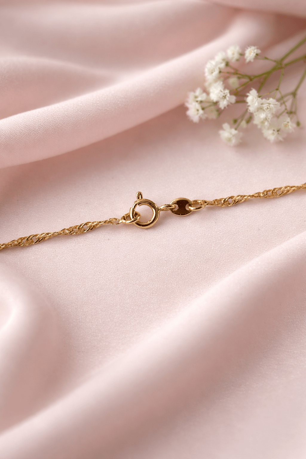 Apzeltīta kaklarota ar rozā kulonu - 18k - apzeltita - rotas