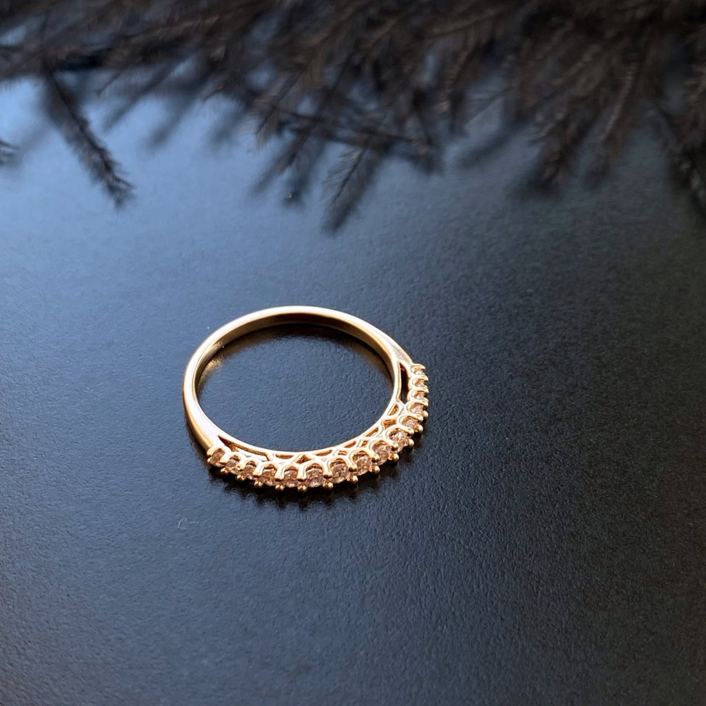 GOLD PLATED RING WITH FINE ZIRCONSengagement ringsGold plated ring