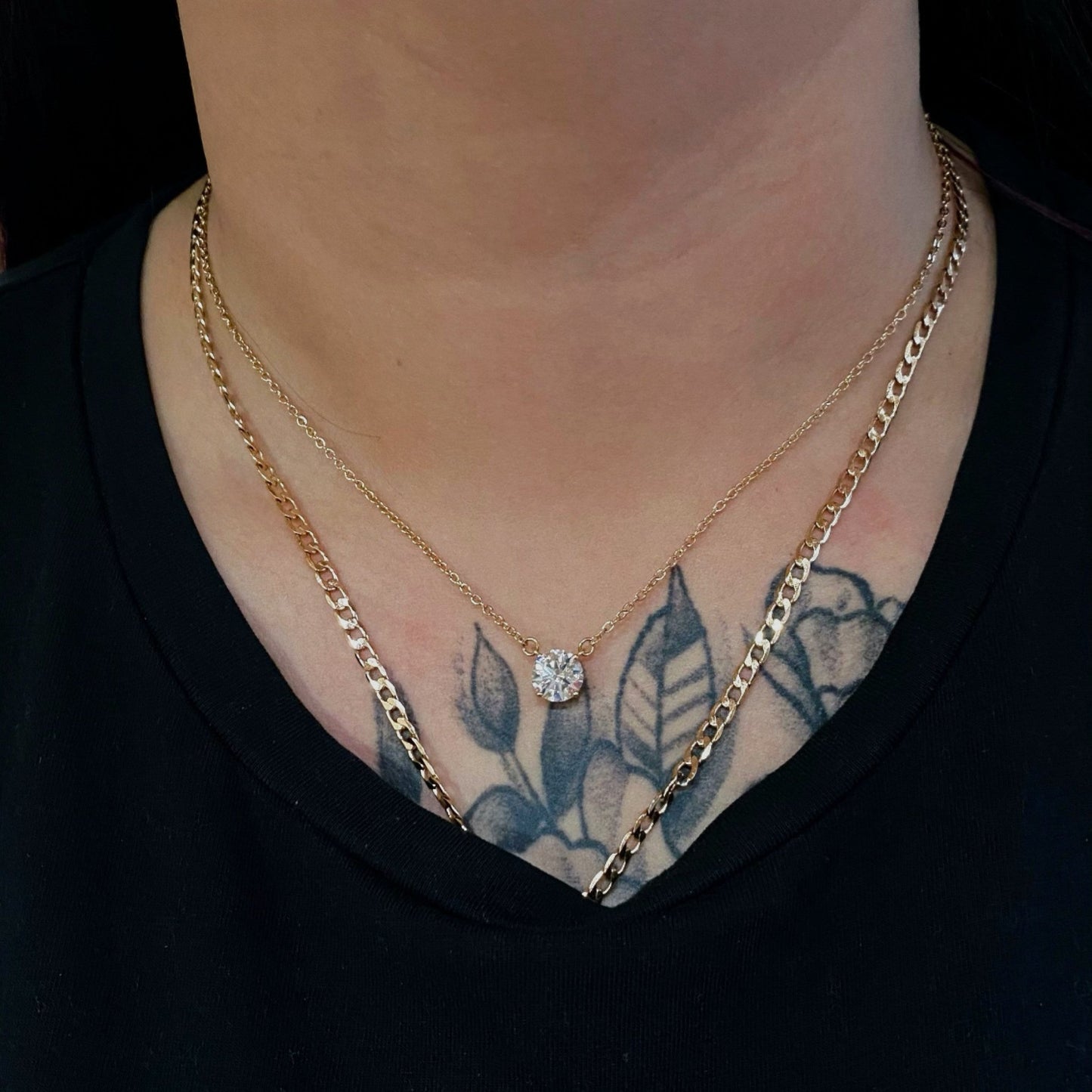 Livia Gold Necklace8mm pendantAdjustable NecklaceGift for Her