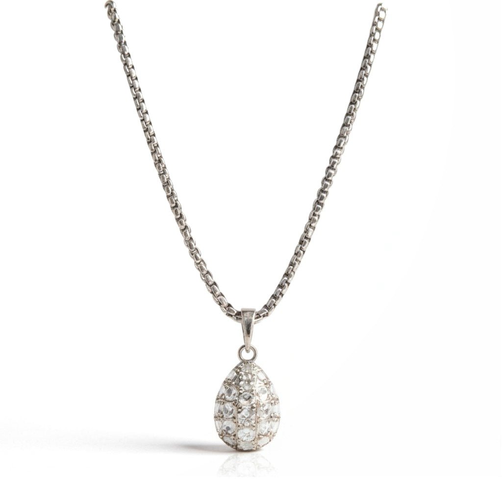 Apsudrabota kaklarota ar lāses kulonu un cirkonijiem - 18k - apzeltita - rotas