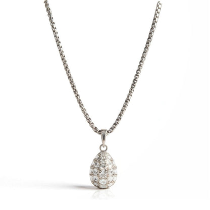 Apsudrabota kaklarota ar lāses kulonu un cirkonijiem - 18k - apzeltita - rotas