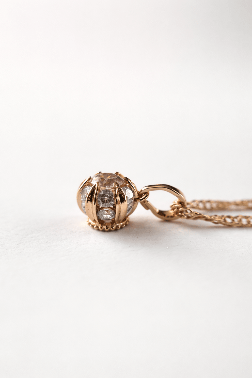 Apzeltīta kaklarota ar rozā kulonu - 18k - apzeltita - rotas