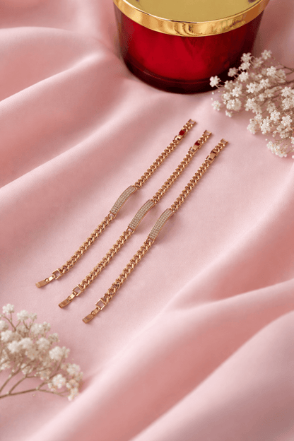 Apzeltīta rokassprādze ar iestrādātiem cirkonijiem - 18k - apzeltita - rotas