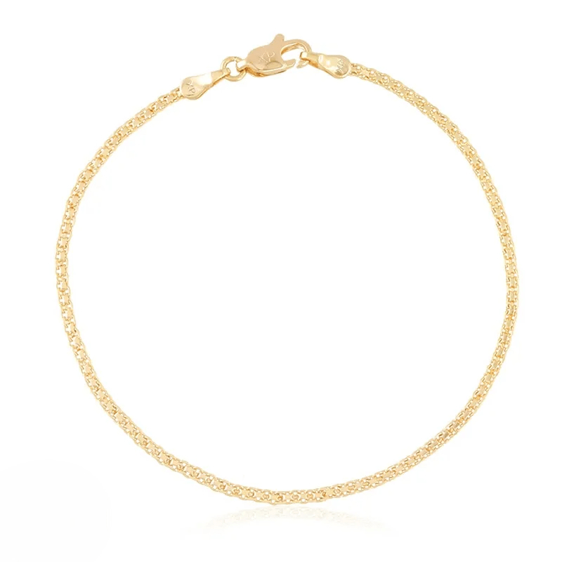 Apzeltīta rokassprādze ar smalku pinumu - 18k - apzeltita - rotas