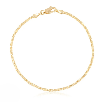 Apzeltīta rokassprādze ar smalku pinumu - 18k - apzeltita - rotas