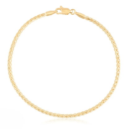 Apzeltīta rokassprādze ar smalku pinumu - 18k - apzeltita - rotas