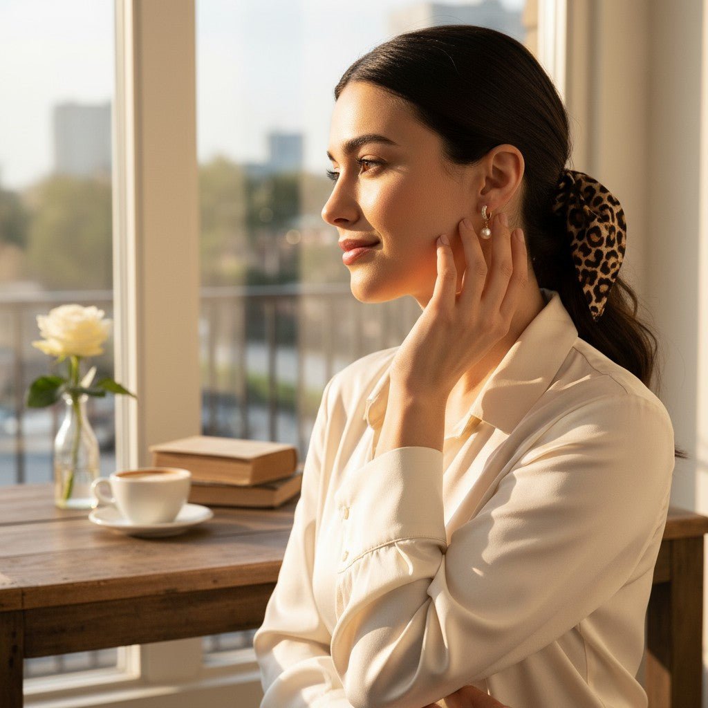 Apzeltīti riņķīšu auskari ar pērlēm un kristāliem – apzeltītas rotaslietas | Tavas Rotas