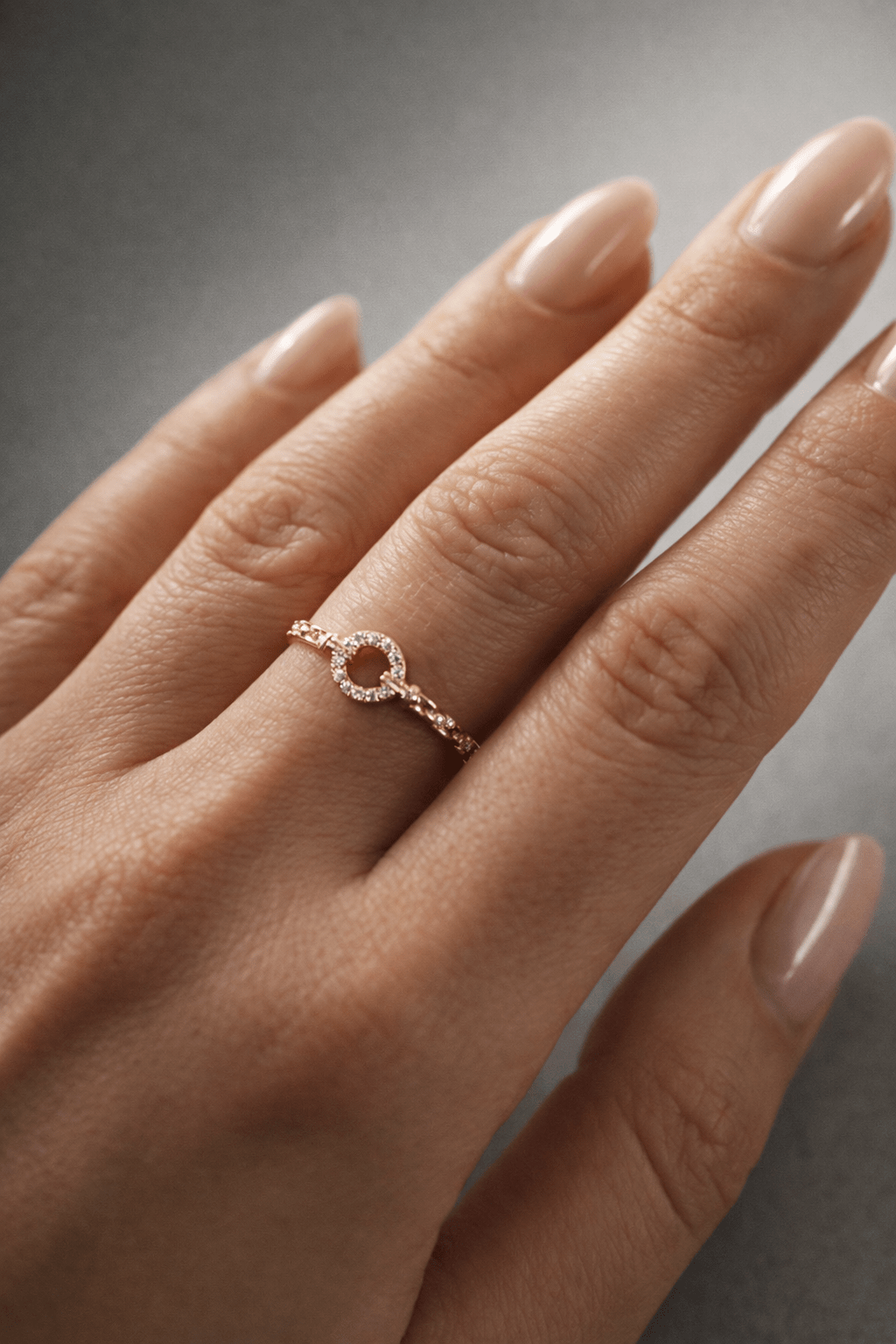 Apzeltīts gredzens ar cirkoniju aplīti - 18k - apzeltita - rotas