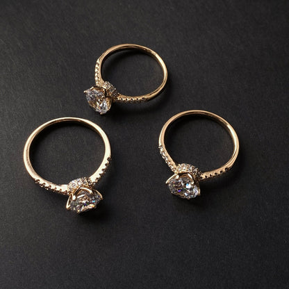 Apzeltīts gredzens ar cirkoniju – apzeltītas rotaslietas | Tavas Rotas