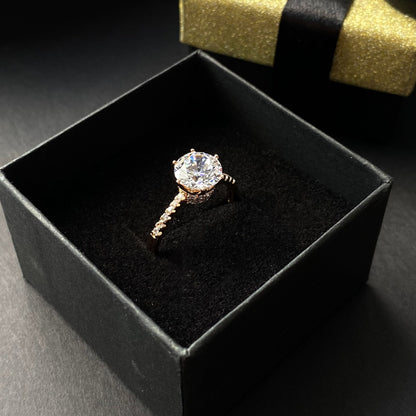 Apzeltīts gredzens ar cirkoniju – apzeltītas rotaslietas | Tavas Rotas