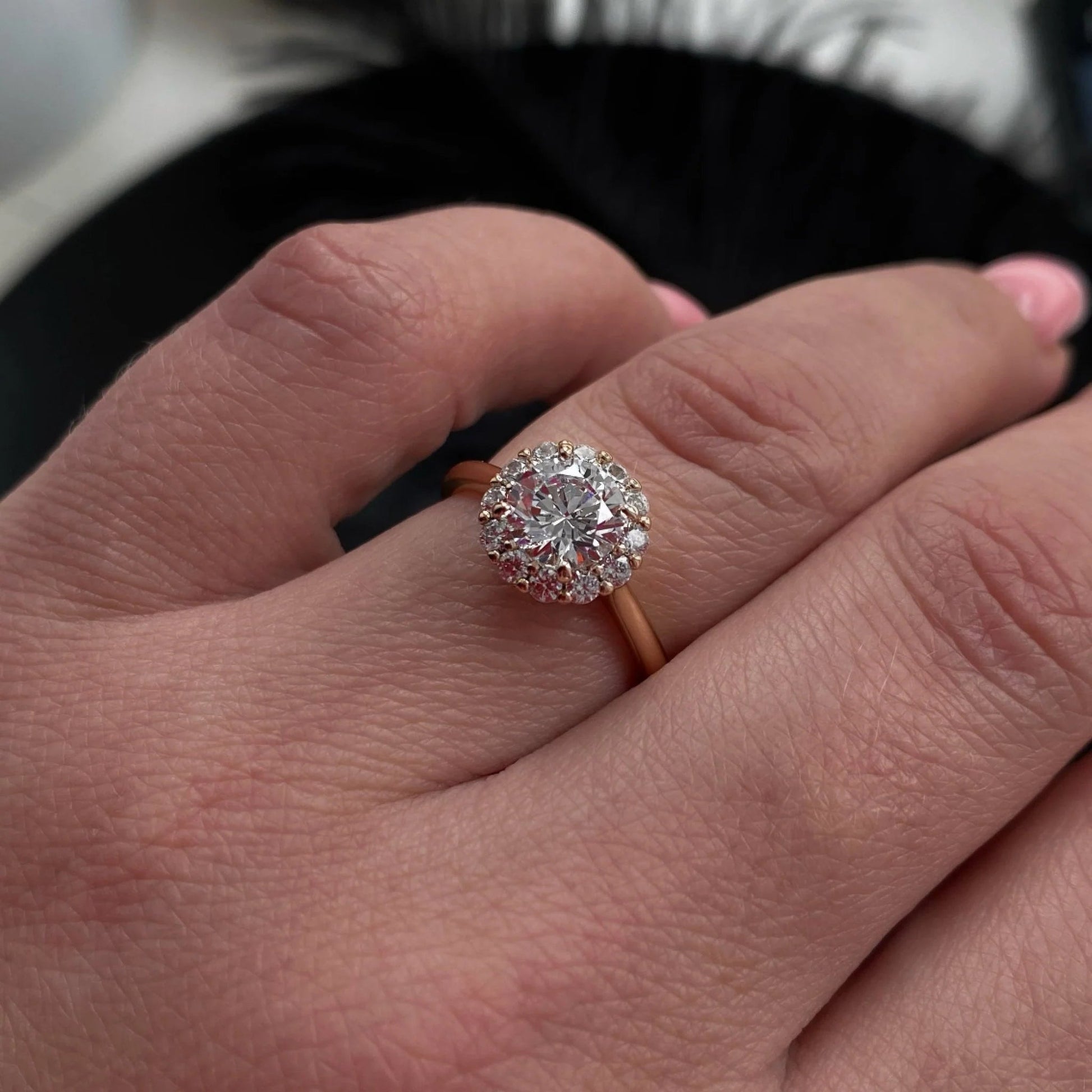 Apzeltīts gredzens sievietēm ar cirkonijiem - 18k - apzeltita - rotas