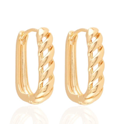 Aurelia Twist Hoops – apzeltīti riņķīšu auskari - 18k - apzeltita - rotas