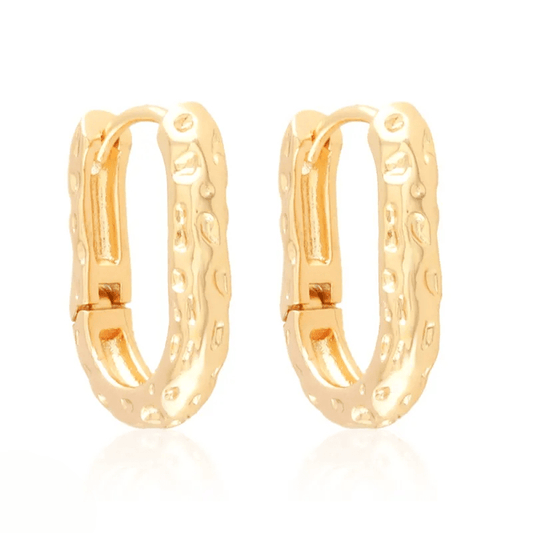 Aurora Texture Hoops – apzeltīti riņķīšu auskari - 18k - apzeltita - rotas