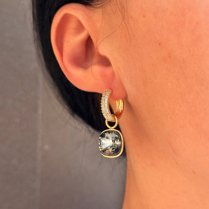 Apzeltīti auskari - Auskari ar noņemamu piekariņu (Vairākas krāsas) - 15