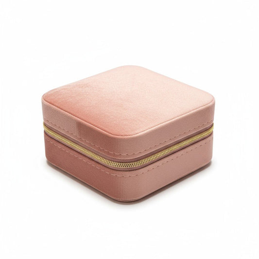 Blush Box – Rozā rotu lādīte ar spoguli – apzeltītas rotaslietas | Tavas Rotas