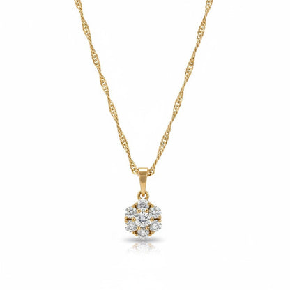 Crystal Bloom – Apzeltīta kaklarota ar zieda kulonu – apzeltītas rotaslietas | Tavas Rotas