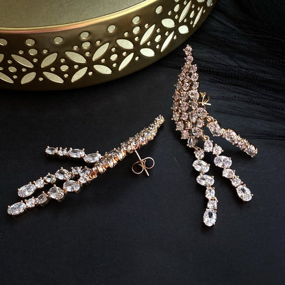  - Crystal Cascade – garie kristālu auskari - 3