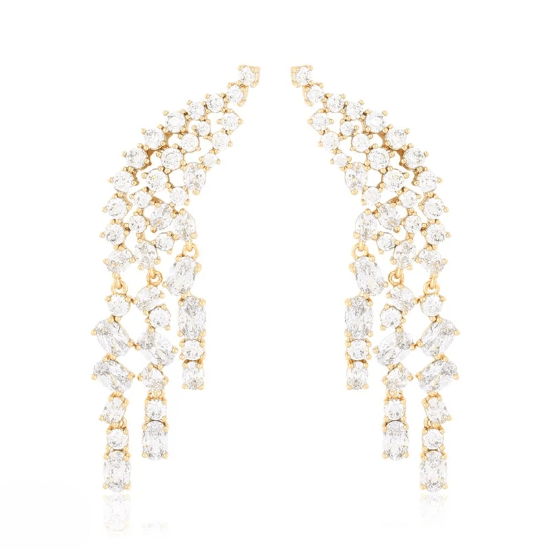  - Crystal Cascade – garie kristālu auskari - 1