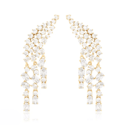  - Crystal Cascade – garie kristālu auskari - 1