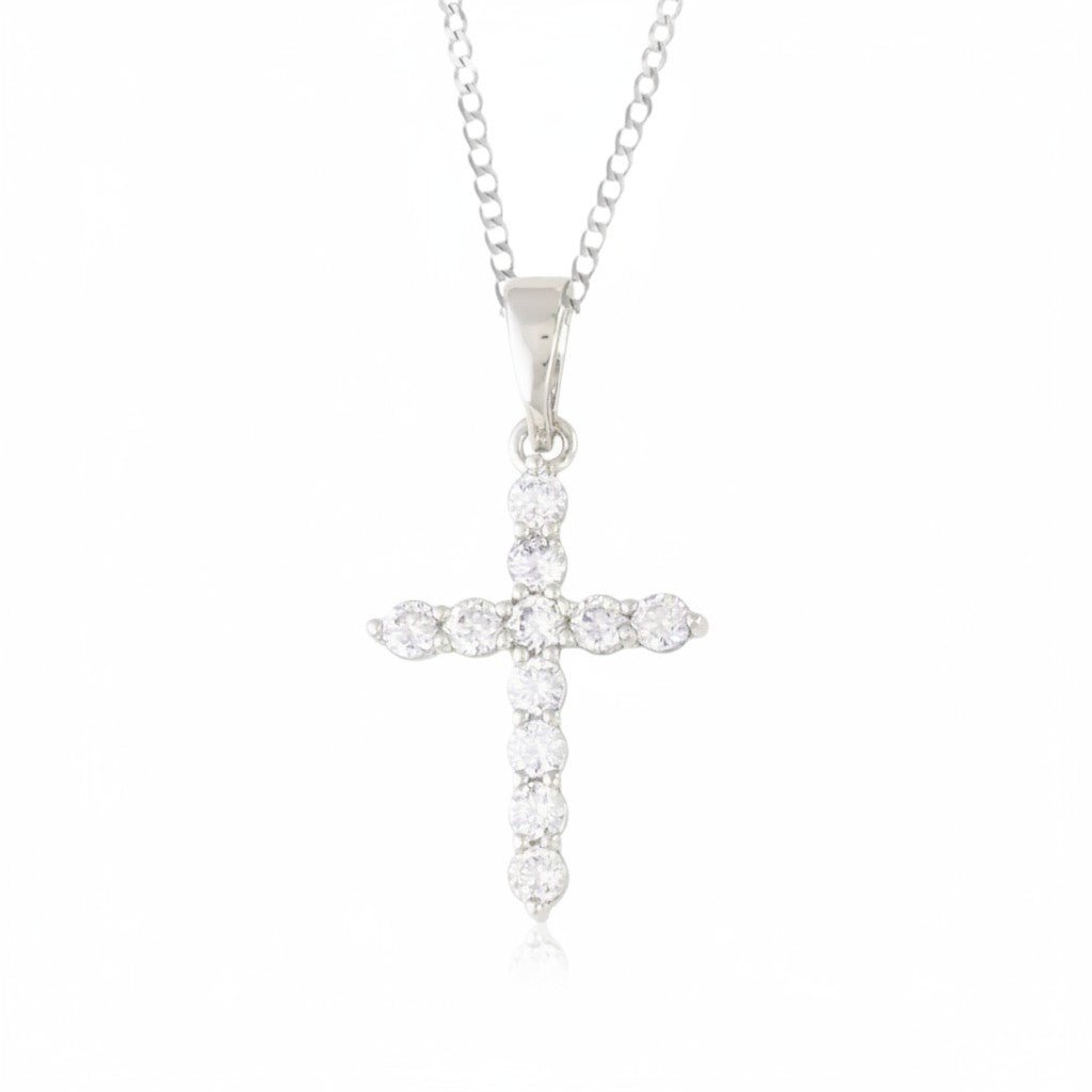 Éclat Cross – kaklarota ar cirkonija krustu - 18k - apzeltita - rotas