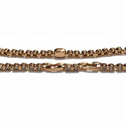 Emerald Crystal – Eleganta apzeltīta rokassprādze ar kristāliem - 18k - apzeltita - rotas