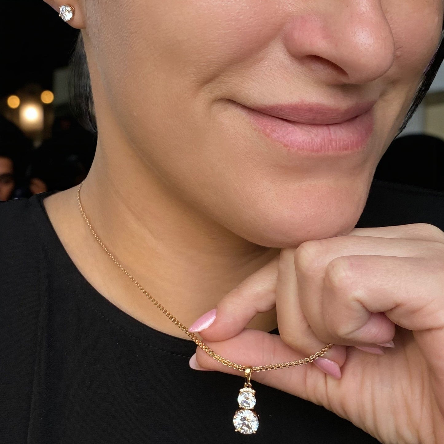 Golden Shine – Apzeltīts rotu komplekts ar dzidriem cirkonijiem – apzeltītas rotaslietas | Tavas Rotas