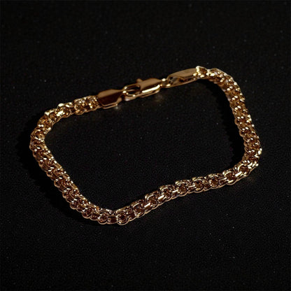 Golden Weave – apzeltīta rokassprādze - 18k - apzeltita - rotas