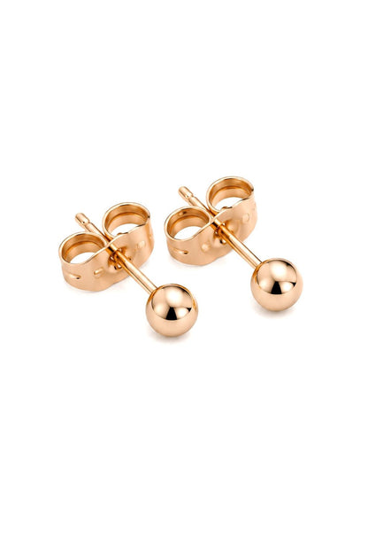 Inese – 18k paauksuoti auskarai su kamuoliuku (4mm) paauksuoti moteriški papuošalai