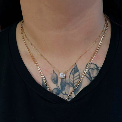 Livia Gold Necklace8mm pendantAdjustable NecklaceGift for Her