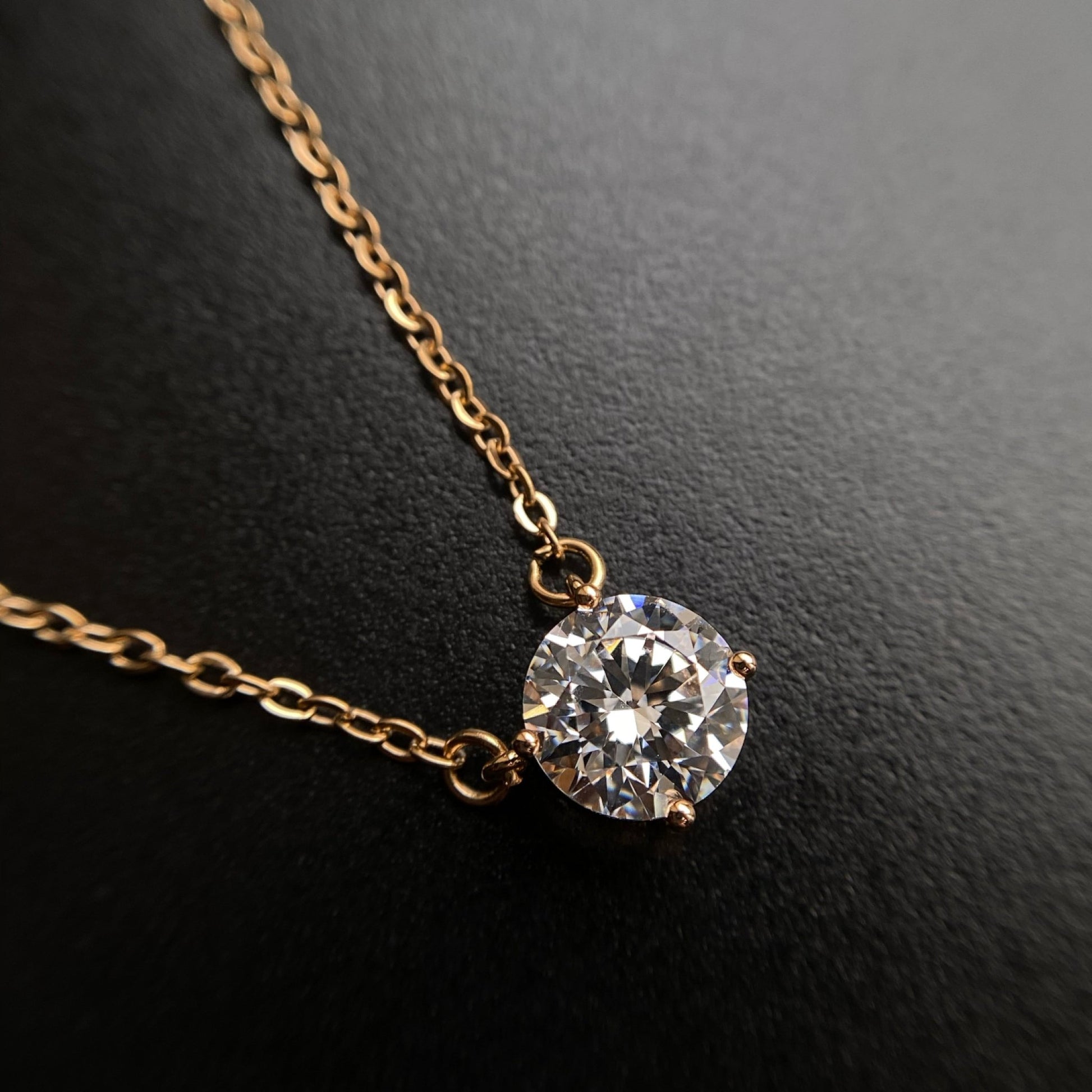 Livia Gold Necklace8mm pendantAdjustable NecklaceGift for Her