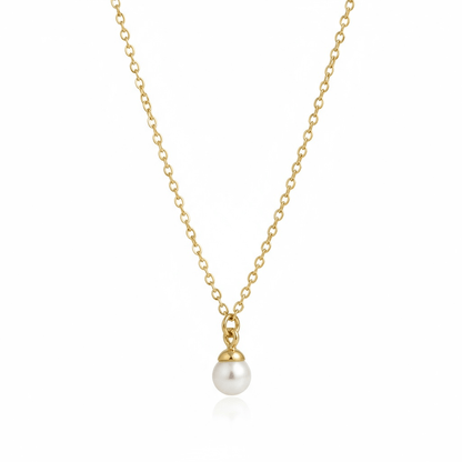 Mini Pearl – Apzeltīta kaklarota ar mazu pērli – apzeltītas rotaslietas | Tavas Rotas